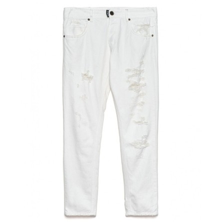 GAELLE PARIS - worn effect jeans with logo
