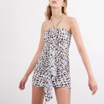 AMEN - Vestido corto con estampado animal 2