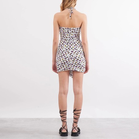 AMEN - Short dress with animal print