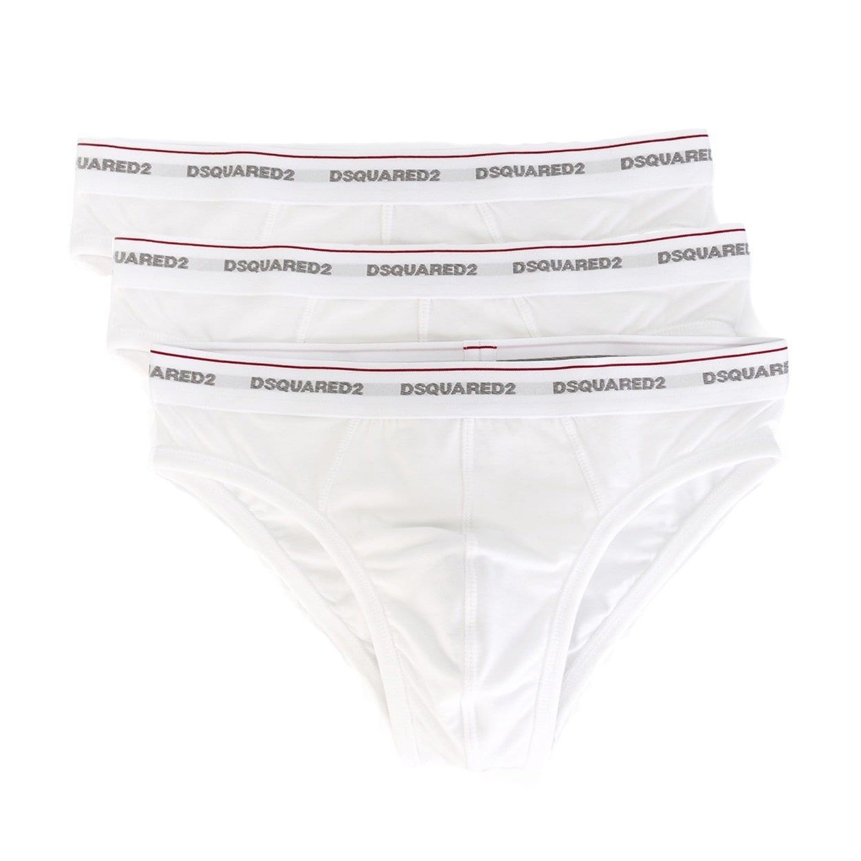 【関税&送料込】Dsquared Briefs With Logo DSQUARED2 - Set of 3 briefs with logo - DCX610040 BIANCO