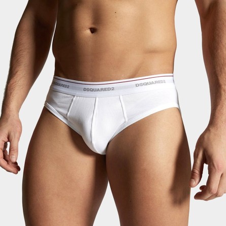 ショーツ Dsquared Briefs With Logo DSQUARED2 2-Pack Logo Briefs White : Amazon.co.uk: Fashion