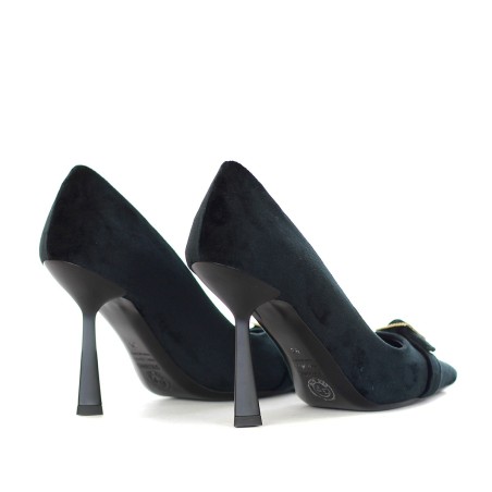 G.P. BOLOGNA - Escarpins en velours avec boucle en strass