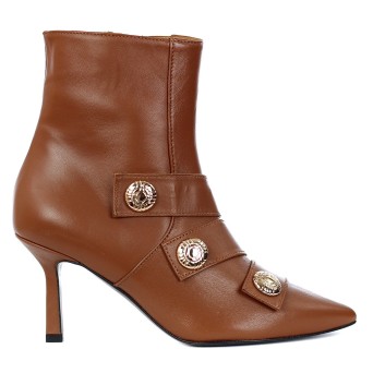 WO MILANO - Ankle boot with ornamental straps and studs