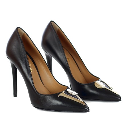 WO MILANO - Décolleté avec logo monogramme en métal