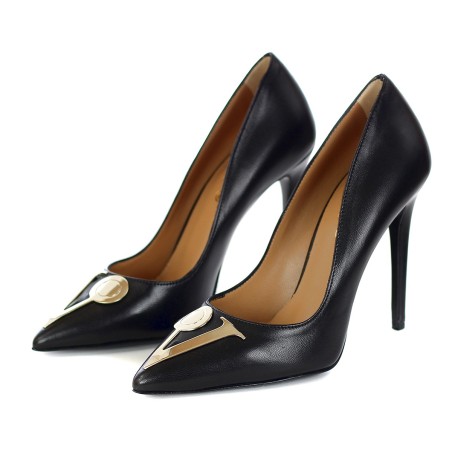 WO MILANO - Décolleté with metal monogram logo