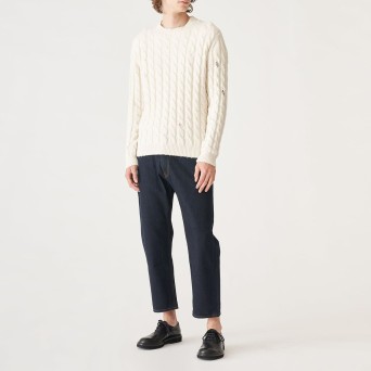 GRIFONI - Crew-neck sweater with braids