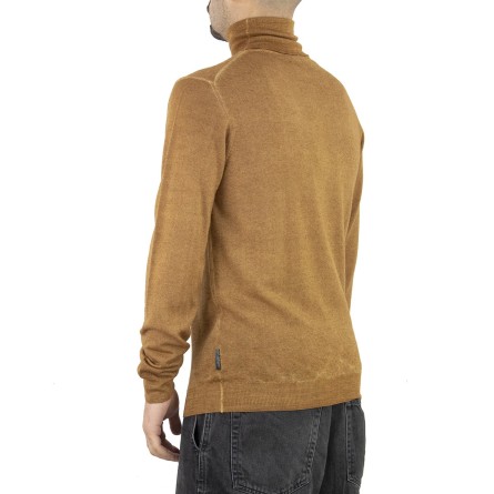GAZZARRINI - Rollkragenpullover aus Merinowolle mit Logo-Patch GAZZARRINI - Rollkragenpullover aus Merinowolle mit Logo-Patch