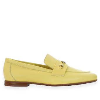 FRAU - Leather loafer with metal logo