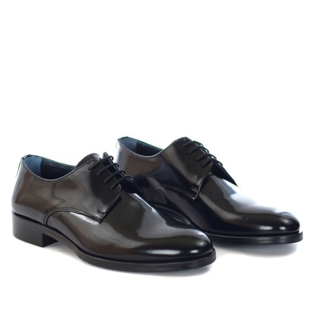 CRISTIANO GUALTIERI - Abrasive leather derby lace-up