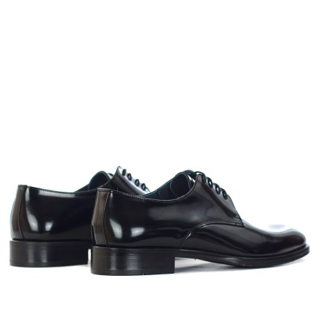 CRISTIANO GUALTIERI - Abrasive leather derby lace-up