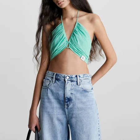 CALVIN KLEIN - Top con patch logo