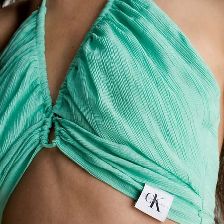 CALVIN KLEIN - Top with logo patch