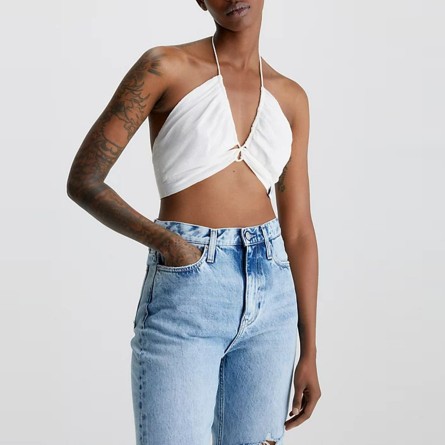 CALVIN KLEIN - Top con parche del logo