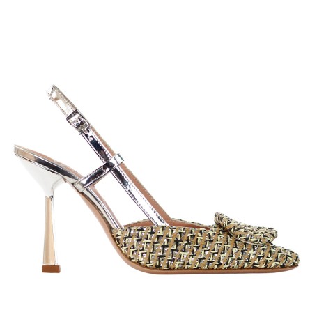 G.P. BOLOGNA - Slingback aus Raffia und Glitzer