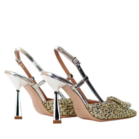G.P. BOLOGNA - Slingback in raffia e glitter