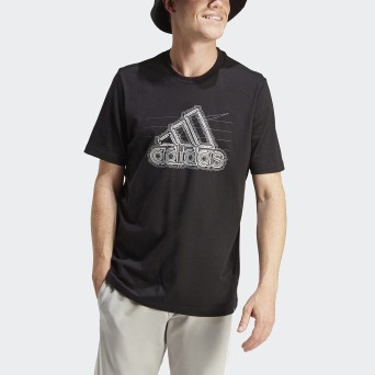 ADIDAS - Grafik-T-Shirt mit Abzeichen