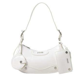 LIU JO - Naplack shoulder bag with removable accessories