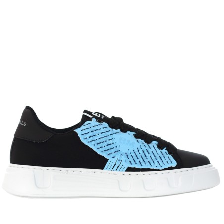 BRIAN MILLS - Fabric sneakers with patch logo