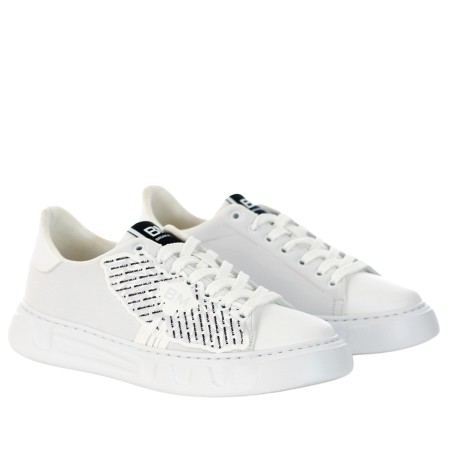 BRIAN MILLS - Fabric sneakers with patch logo