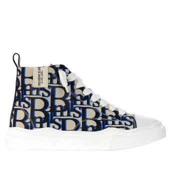 BRIAN MILLS - Sneakers mid in tessuto con logo all over