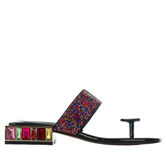 EXE' - Sandale avec strass multicolores