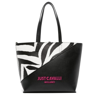 JUST CAVALLI - Bolso de mano con estampado y logotipo