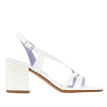 ALBANO - Leather sandal with heel strap