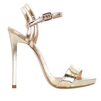 G.P. BOLOGNA - Mirrored leather sandal