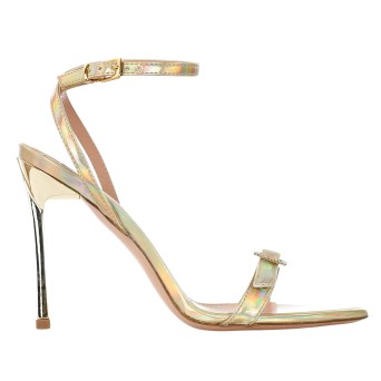 G.P. BOLOGNA - Opalescent mirrored leather sandal