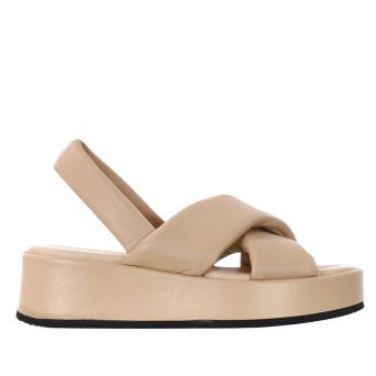FRAU - Leather sandal with heel strap
