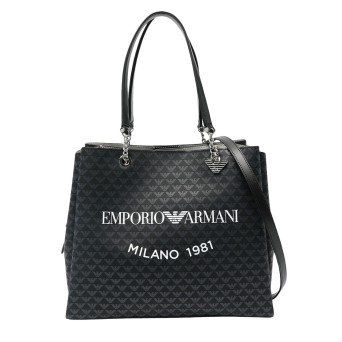 EMPORIO ARMANI - Handtasche mit Monogramm und All-Over-Logo