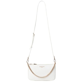 GAELLE PARIS - Saffiano faux leather shoulder bag with lettering logo