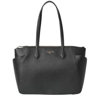 GAELLE PARIS - Saffiano faux leather tote bag with lettering logo