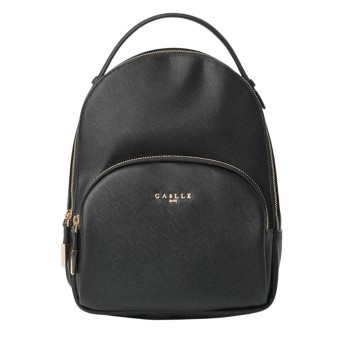 GAELLE PARIS - Saffiano faux leather backpack with lettering logo