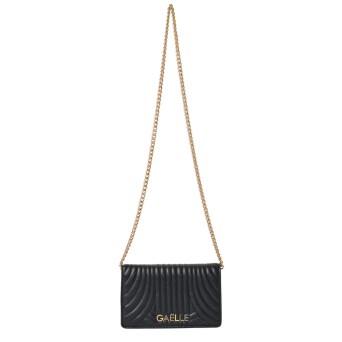 GAELLE PARIS - Matelassé shoulder bag with logo lettering mix