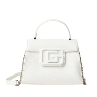 GAELLE PARIS - Tumbled faux leather handbag with monogrammed logo