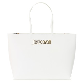 JUST CAVALLI - Tote bag with logo metal