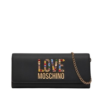 LOVE MOSCHINO - Pochette à logo en pierre multicolore