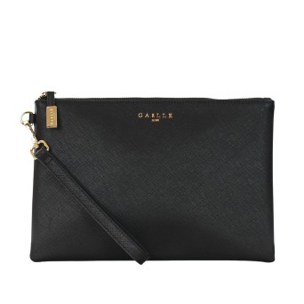 GAELLE PARIS - Saffiano faux leather clutch bag with...