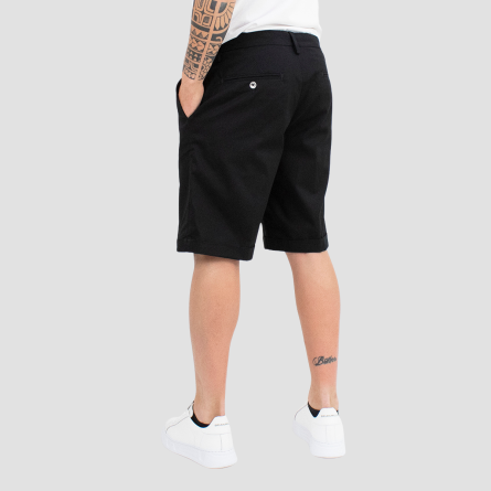 OUT/FIT - Pantalones cortos de algodón con tachuelas metálicas con logotipo OUT/FIT - Pantalones cortos de algodón con tachuelas metálicas con logotipo