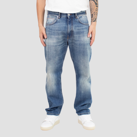 GRIFONI - Jeans avec patch logo et mini pauses