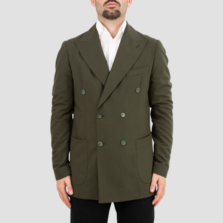 OFFICINA SARTORIALE - Miller fabric double-breasted jacket