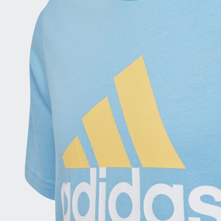 ADIDAS T T shirt Logo Bicolor IS2588 CELESTE