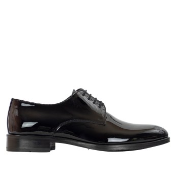 CRISTIANO GUALTIERI - Derby de piel barnizada con cordones