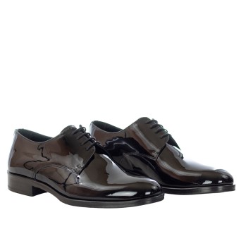 CRISTIANO GUALTIERI - Stringata derby in pelle verniciata 2