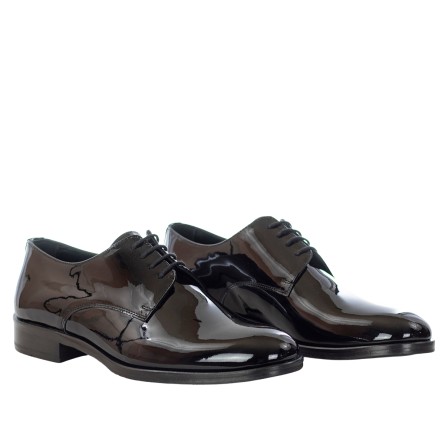 CRISTIANO GUALTIERI - Derby à lacets en cuir verni CRISTIANO GUALTIERI - Derby à lacets en cuir verni