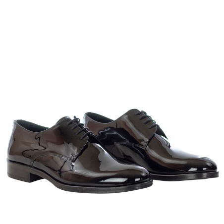 CRISTIANO GUALTIERI - Derby de piel barnizada con cordones