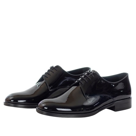 CRISTIANO GUALTIERI - Lacquered leather derby lace-up CRISTIANO GUALTIERI - Lacquered leather derby lace-up