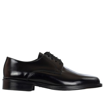 CRIVAL - Abrasive leather derby lace-up