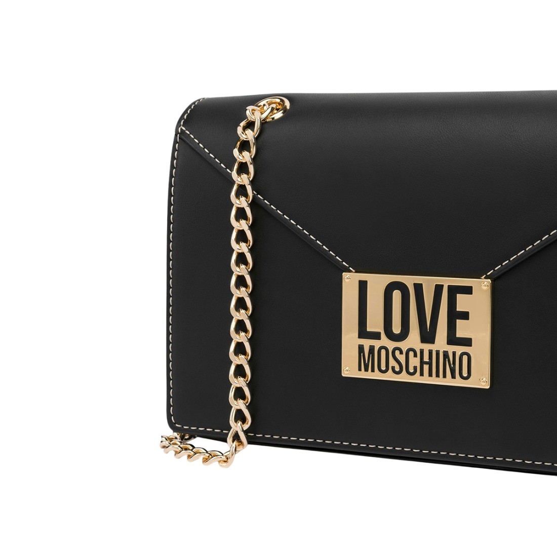 LOVE MOSCHINO Shoulder bag with logo JC4073PP1LLG100A NERO AVORIO